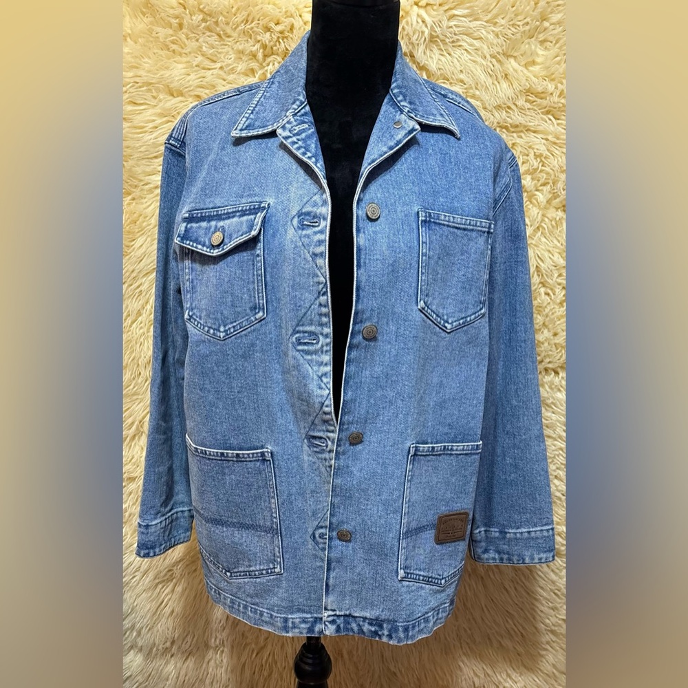 Vintage Ralph Lauren Denim 90s Jacket Outdoor Clothing Petite P/S Rare Hong Kong
